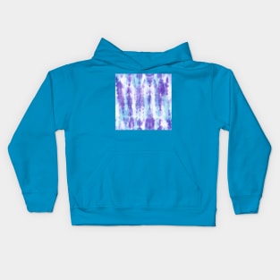 Purple and Blue Tie-Dye Pattern Kids Hoodie